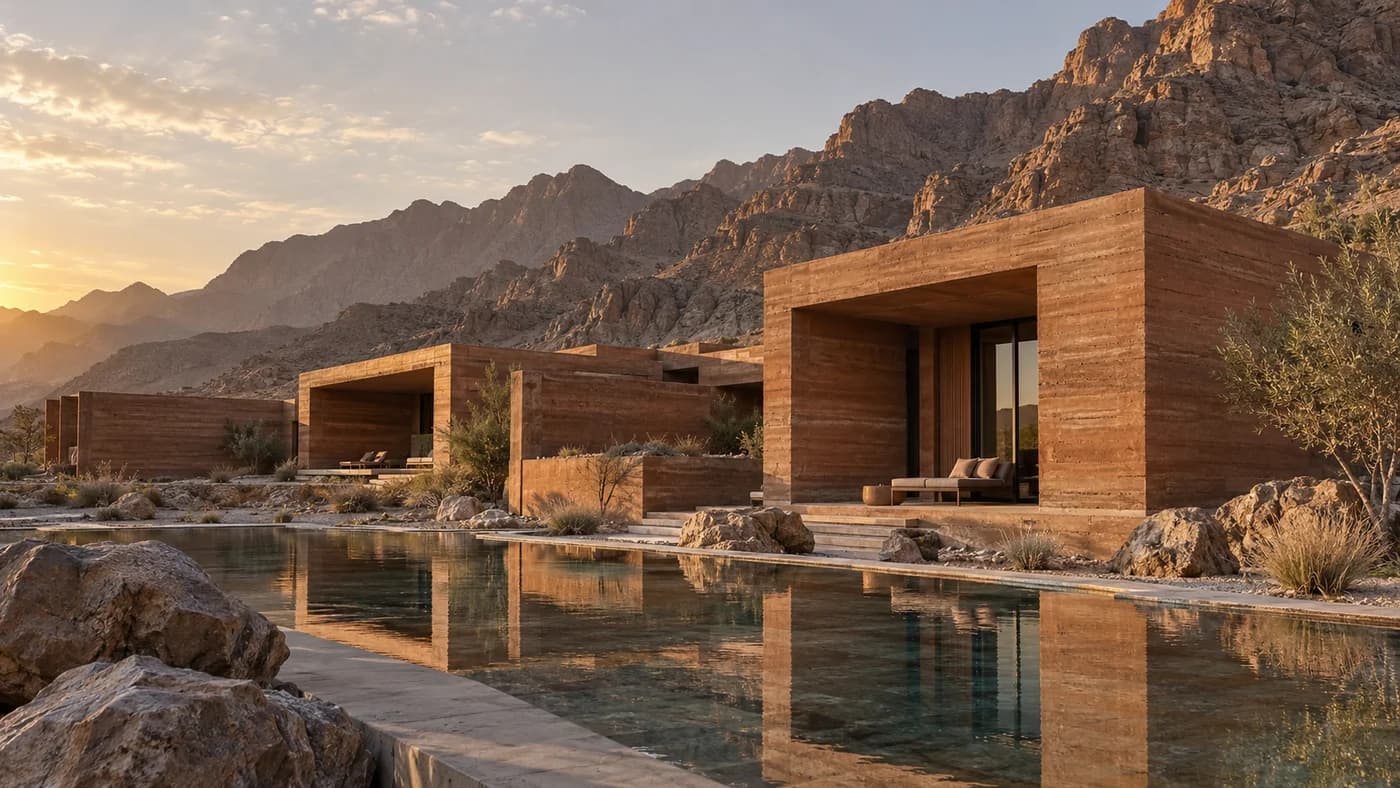 Wadi Retreat architectural concept